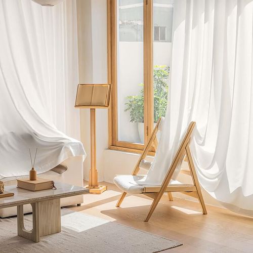 Cortina Sheer MINGJU Blanca 300x250cm