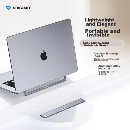 Soporte para Laptop VOKAMO iStandSlim 11.6-17" Aluminio Gris
