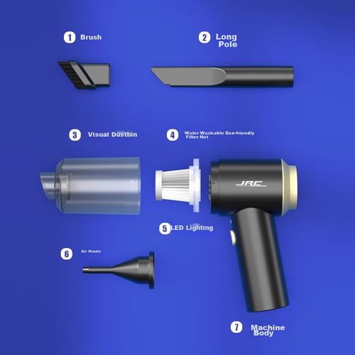 Aspiradora JRC Mini Inalámbrica 2 en 1 120W 4000mAh Negra