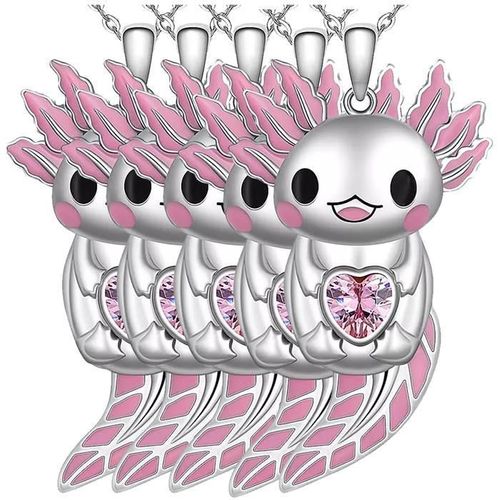 Collar y Dije de Animales AxolotlNeck09 MXKXO-005 Ajolote Dije y Collar