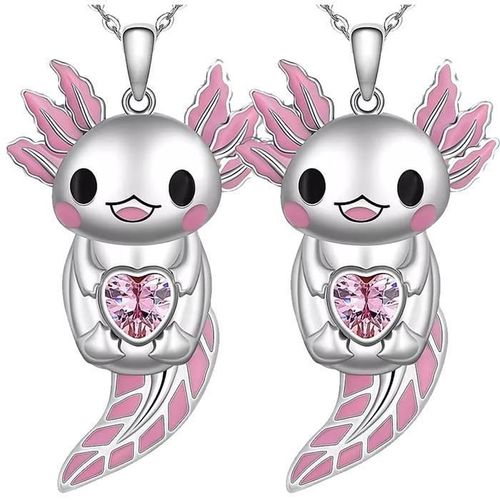 Collar y Dije de Animales AxolotlNeck09 MXKXO-002 Ajolote Dije y Collar