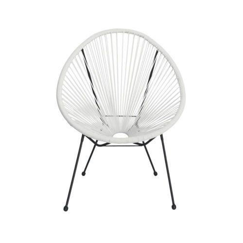 Ilios Innova | Silla Estilo Acapulco Moderna para Interior y Exterior Color Blanco