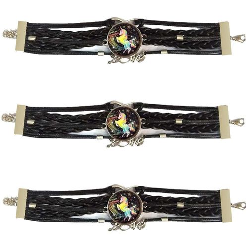 Bonitos Brazaletes Infantiles UnicornBand03 MXUIR-003 Pulseras Trenzadas de Niñas
