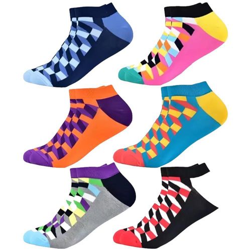 Paquetes de Calcetas GeoColors03 MXGOS-001 Medias Cortas de Figuras