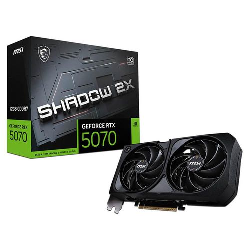 Tarjeta de Video NVIDIA GeForce RTX 5070 MSI 12G SHADOW 2X OC, 12GB GDDR7