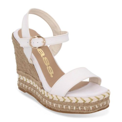 Sandalias Alpargatas Mujer Plataforma 11 cm Color Blanco