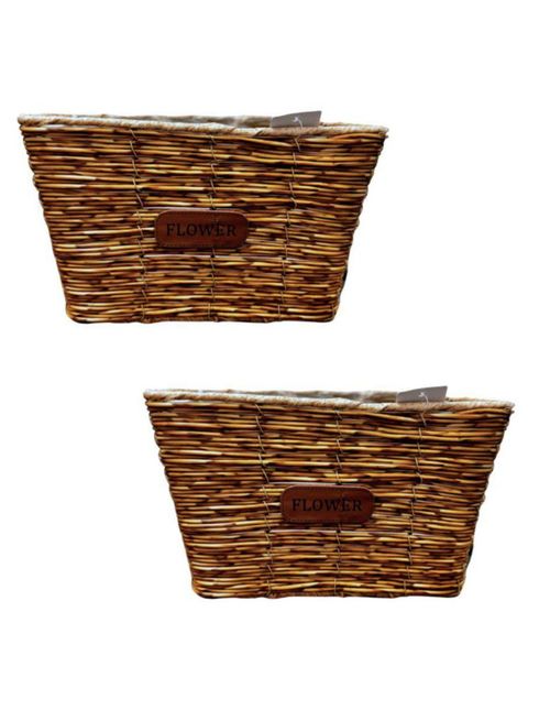 Set 2 Cestas Organizadoras De Mimbre Caja De Decoración