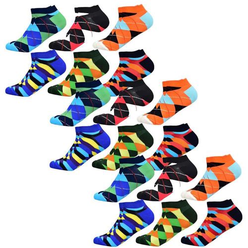 Calcetas multicolor divertidas GeoColors04 MXLGO-003 Calcetas de figuras originales