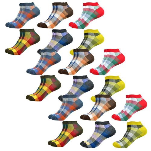 Calcetas de figuras elegantes GeoColors05 MXOEO-003 Calcetas cortas de diseño