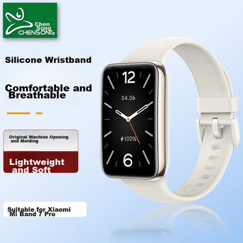 Correa de reloj Xiaomi Band 7 Pro CHENSONG Silicona Blanca