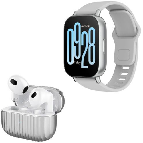Xiaomi Smartwatch Redmi Watch 5 Active con Audífonos G-Tide H21 PLATA