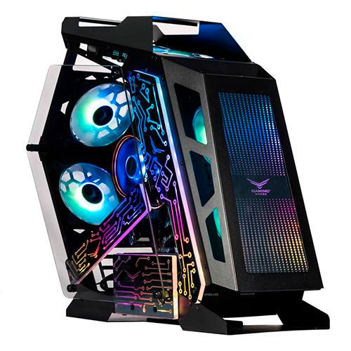 Gabinete Naceb olympian gamer m-atx 3vent argb s/fuente cristal negro na-0641
