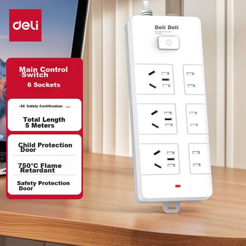 Multicontacto 6 Salidas Deli 18257