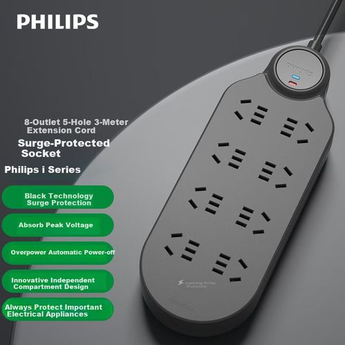 Multicontacto 8 Salidas Tipo C PHILIPS SPB6180BA/93