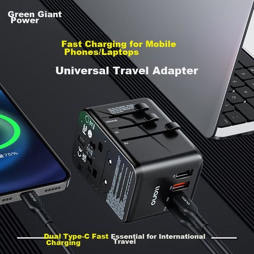 Adaptador Llano 100W  de Viaje Enchufe Multiple Salida Multiple