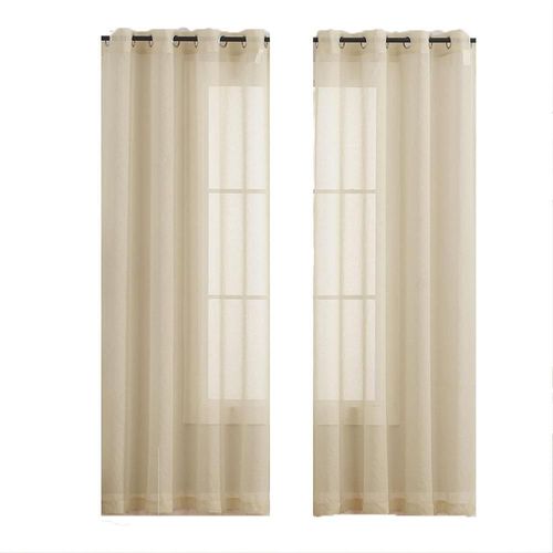 Cortinas Translúcidas 2 Paneles 140x220 cm Color Beige | Luz Natural y Estilo Moderno Kyuden Home