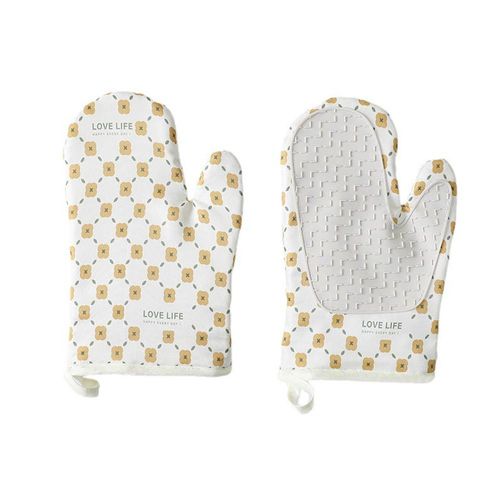 Guantes de cocina de silicona para horno, guantes de mano resistentes al calor, guantes aislantes gruesos para uso doméstico,hogaway