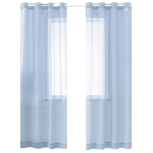 Cortinas Translúcidas 2 Paneles 140x220 cm Color Azul | Luz Natural y Estilo Moderno Kyuden Home
