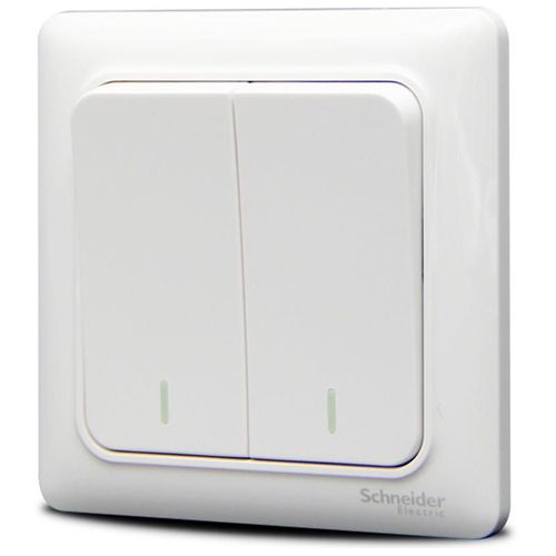 Enchufe Interruptor Doble Tipo 86 Schneider Electric Ruiyi Blanco