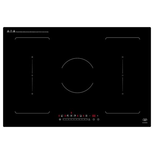 Parrilla de Inducción 5 quemadores Vidrió Cerámico 2 Zonas Flex y Función Booster 7000 a 8000 W, 9 niveles de temperatura AVERA PIVF3