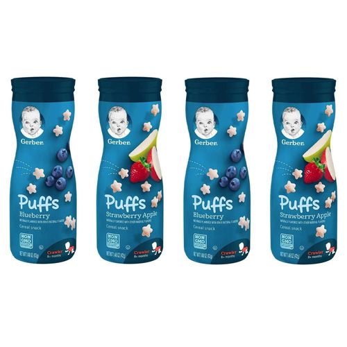 Botana Para Bebé Puffs Gerber 4 De 42gr