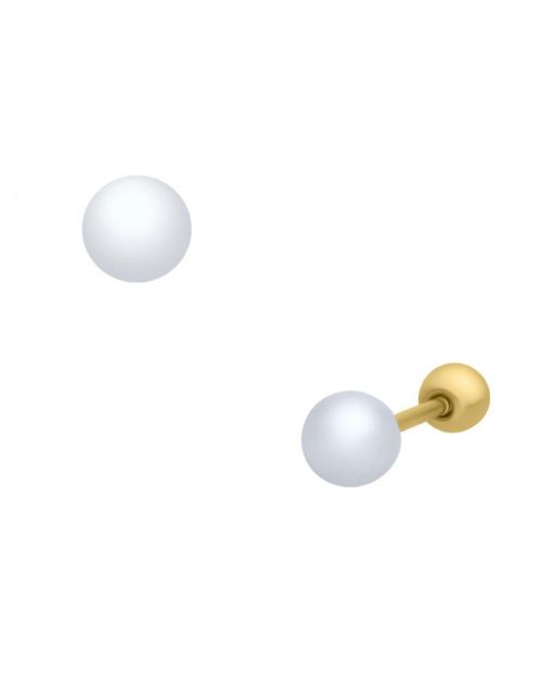 Broqueles Oro Amarillo 14K con Perla BE3540Y