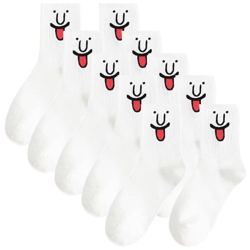 Calcetines de Emoticonos EmojiWhite MXMJW-005 Calcetines con estilo