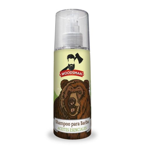 Woodsman Shampoo para Barba, Cabello y Bigote con Aceites Esenciales (Bear - Wild Mountain) 150 ml