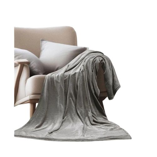 Frazada París Lisa Elegante Ultrasuave Gris Concord