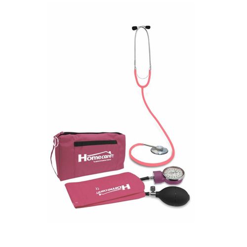Kit Baumanómetro Estetoscopio Rosa Máquina Japonesa 2000 Homecare
