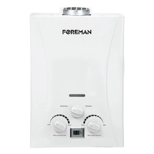 Calentador De Agua Instantáneo A Gas Lp 6l Por Minuto Color Blanco Tipo De Gas Glp