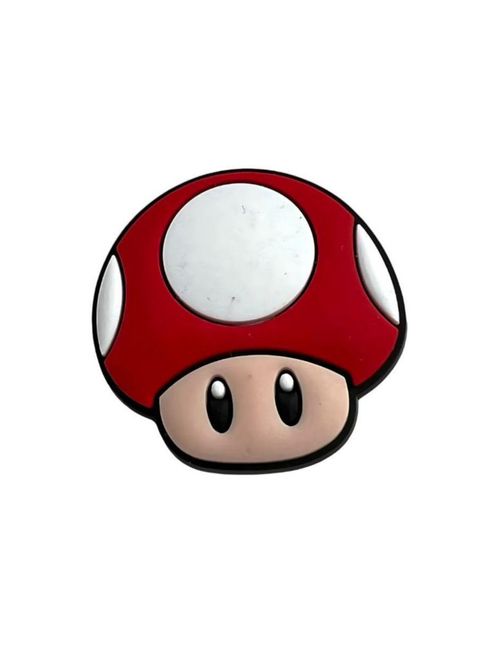 Charm Gamer: Hongo Rojo Power-Up de Mario para Crocs