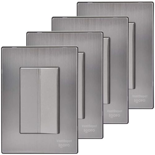 Placa de Pared Inoxium1ASilver MXIOA-006 Interruptor Triple Modulo