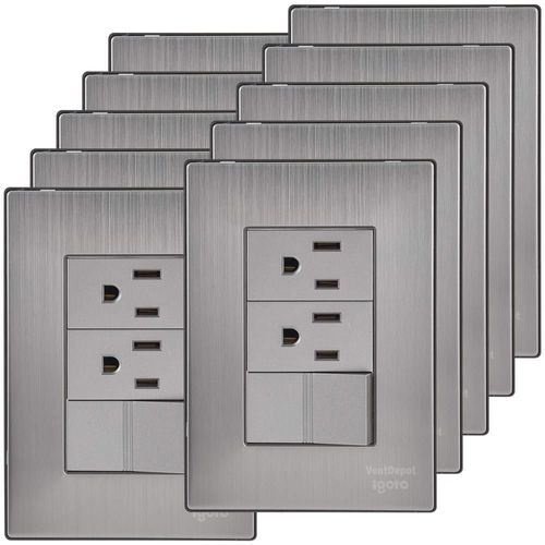 Placa con Apagador Inoxium1A2COxford MXIOO-002 Contacto de Pared