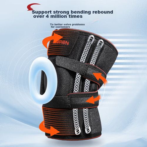 Rodillera Proiron Reforzada Gris Naranja/Negro Naranja