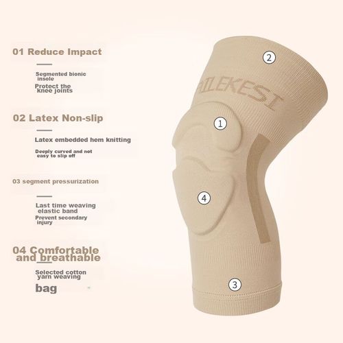 Rodilleras Nailikesi Anticolisión Beige