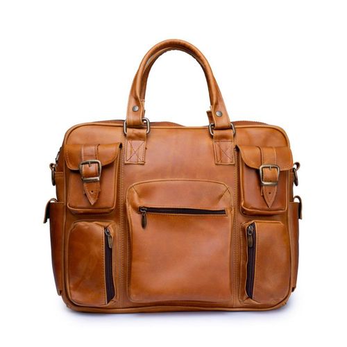 Portafolio piel genuina castelli laptop 17 pulgadas hombre