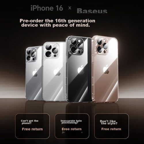 Funda Para IPHONE 16 Pro Max Baseus Vidrio Corning Transparente