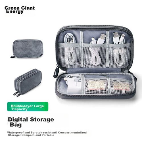 Organizador de cables Llano TRAVELLIGHT de piel sintética Gris para unisex