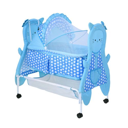 Moisés Para Bebé Cool Baby P182 Cuna Mecedora Azul