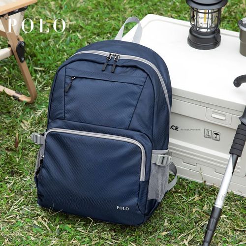 Mochila plegable POLO 15.6" de tejido repelente al agua Azul profundo/Púrpura/Rosa/Negro unisex