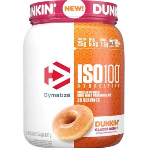 Dymatize Iso 100 1.3 Lbs 20 Serv Dunkin Glazed Donut