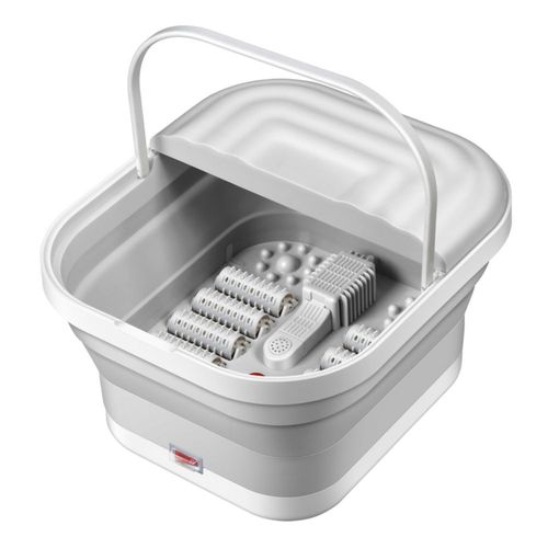 HELSE Tina spa para pies eléctrica baño de pies plegable gris. | Ayuda a disminuir el dolor.