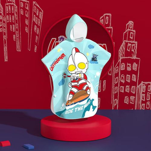 F.DYRAA Toalla de baño con capucha para niño, absorbente, poliéster y nylon