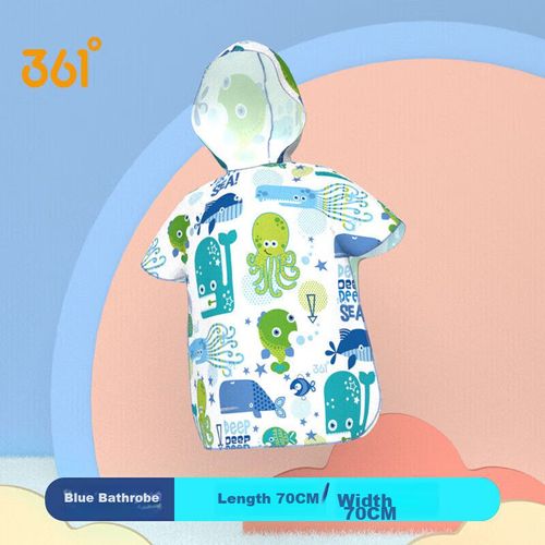 361° Toalla de baño con capucha de secado rápido para niño y niña