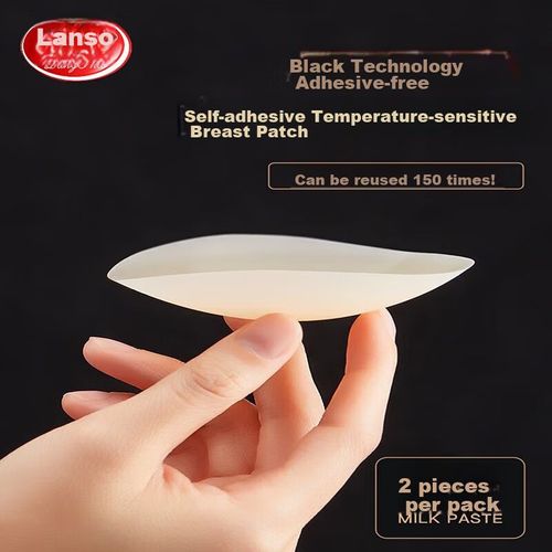 Langsha Cubiertas de Pezón Invisibles de Silicona Ultra Delgadas para Mujer