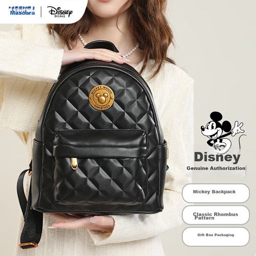 Mochila Mickey DISNEY de PU Negro para niña