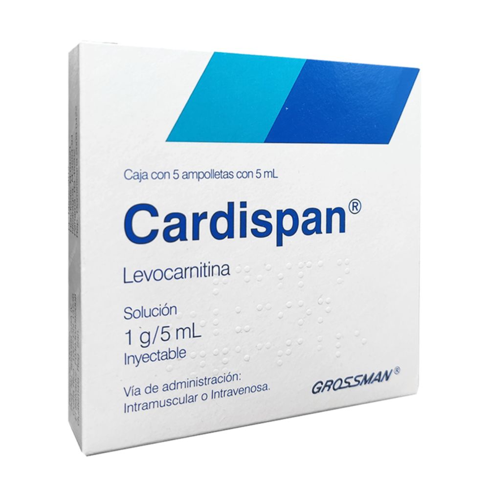 CARDISPAN SOLUCIÓN INYECTABLE 1G 5 AMPOLLETAS 5ML