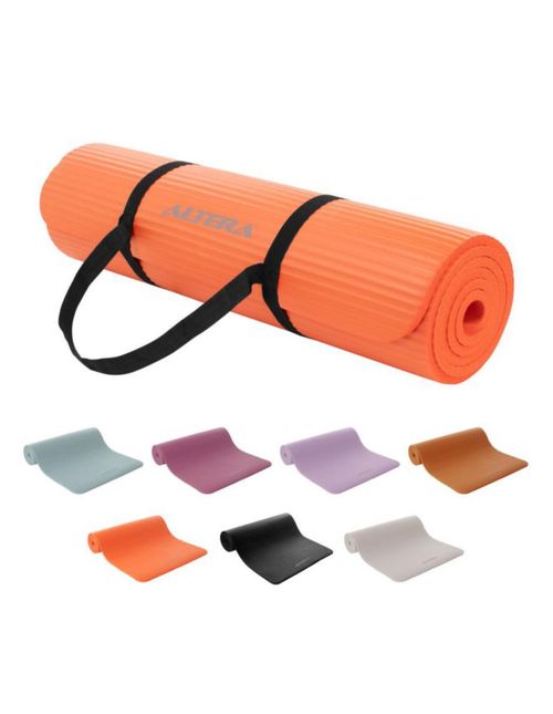 Tapete Yoga Grueso 15 Mm Fitness Altera Nbr Antiderrapante Naranja