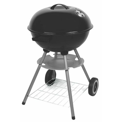 Asador al carbon, acero inoxidable negro